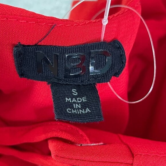 NEW NBD Revolve Womens Small Red Gracey Mini Dress Lace Up Back Sleeveless - Picture 8 of 11